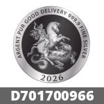 1/2 once d argent pur (LSP) 