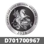 1/2 once d argent pur (LSP) 
