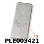 1 gramme de palladium pur (Lingot LSP) 