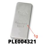 1 gramme de palladium pur (Lingot LSP) 