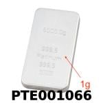 1 gramme de platine pur (Lingot LSP) 