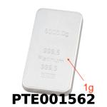 1 gramme de platine pur (Lingot LSP) 