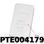 1 gramme de platine pur (Lingot LSP) 