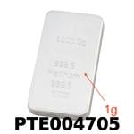 1 gramme de platine pur (Lingot LSP) 