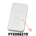 1 gramme de platine pur (Lingot LSP) 