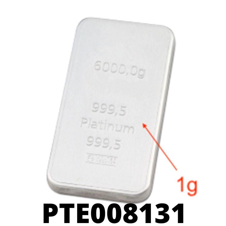 1 gramme de platine pur (Lingot LSP) | Issu d un lingot LBMA de 6 kilos ...