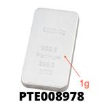 1 gramme de platine pur (Lingot LSP) 