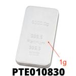1 gramme de platine pur (Lingot LSP) 