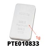 1 gramme de platine pur (Lingot LSP) 