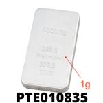 1 gramme de platine pur (Lingot LSP) 