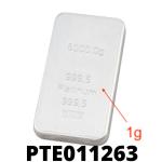1 gramme de platine pur (Lingot LSP) 
