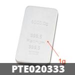 1 gramme de platine pur (Lingot LSP) 
