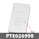 1 gramme de platine pur (Lingot LSP) 