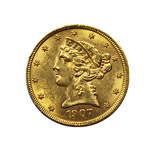 Pièce d'or Liberty 5 dollars