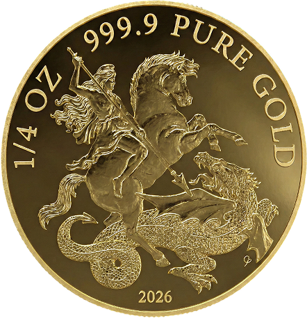 Pièce en or Marianne terrassant le dragon, 999.9 pure gold, 2025