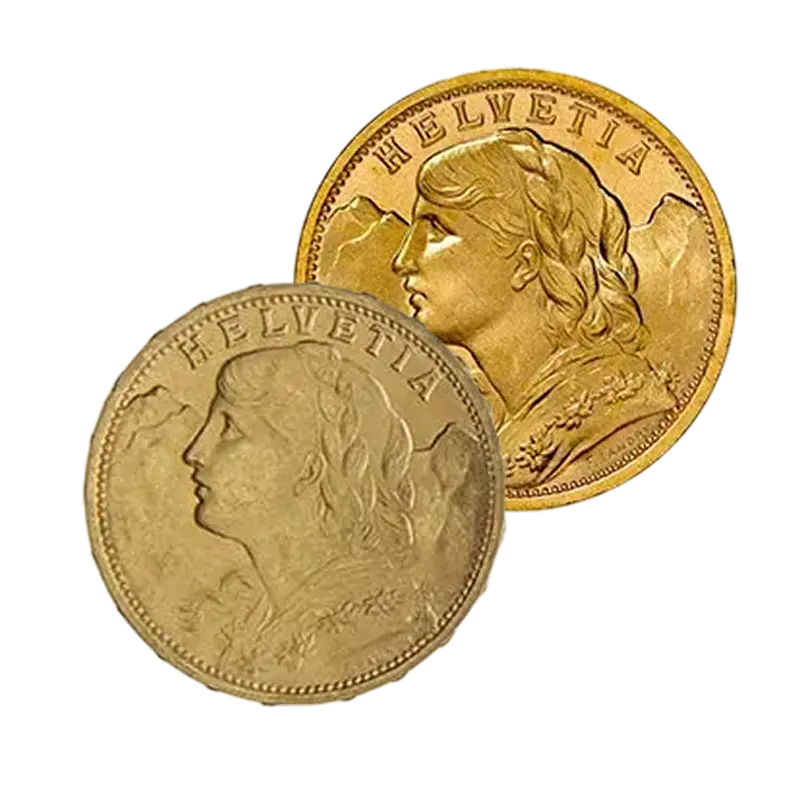 Pièce d'or Croix Suisse Vreneli