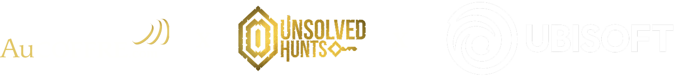 Logo AuCOFFRE.com x Unsolved Hunts x Ubisoft